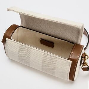 ZARA Crossbody bag with flap with Removable straps.